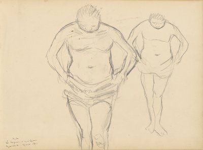 Kopieën van Cézannes baders door Edgar Degas